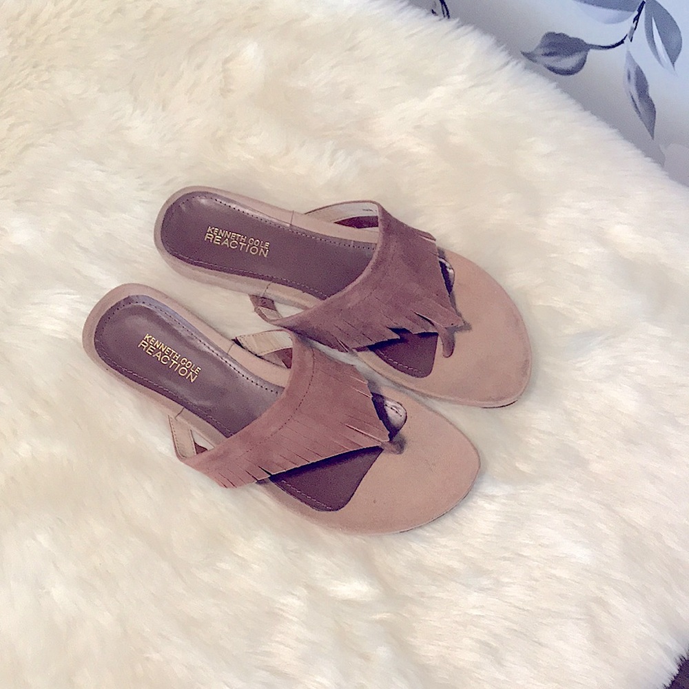 🆕BOHO🪶Kenneth Cole’s Comfy Suede Fringe Sandals